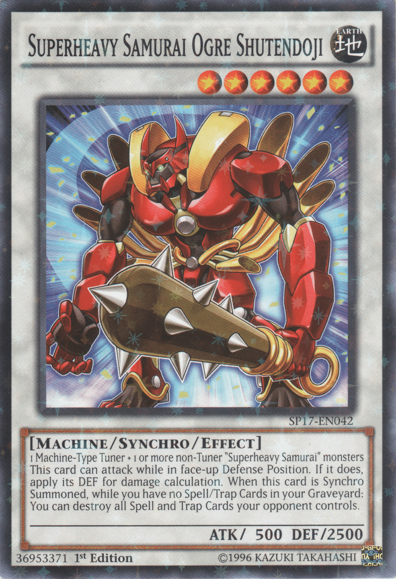 Superheavy Samurai Ogre Shutendoji [SP17-EN042] Starfoil Rare - Josh's Cards