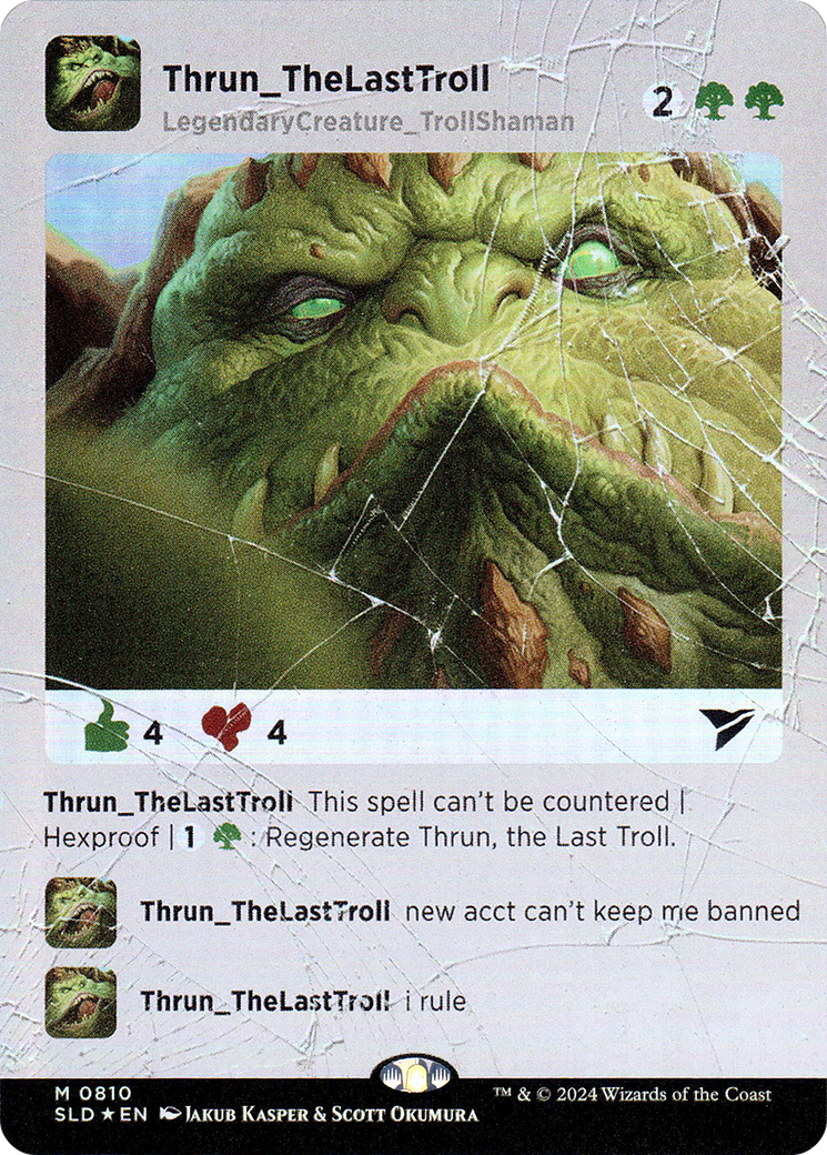 Thrun, the Last Troll (Rainbow Foil) (SLD-810) - Secret Lair Drop (Borderless)