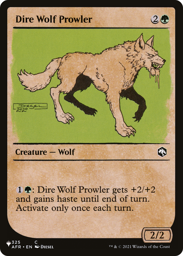 Dire Wolf Prowler (LIST-AFR-325) - The List: (Showcase)