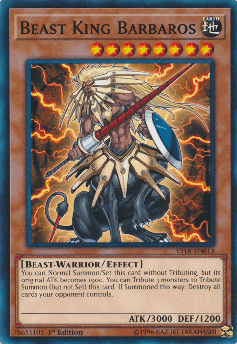 Beast King Barbaros [YS18-EN013] Common - Josh's Cards