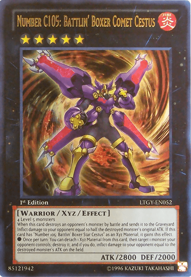 Number C105: Battlin' Boxer Comet Cestus [LTGY-EN052] Ultra Rare - Josh's Cards