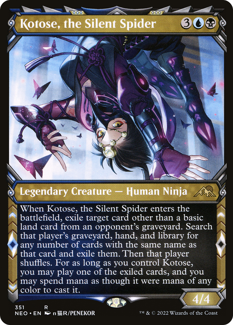 Kotose, the Silent Spider (NEO-351) - Kamigawa: Neon Dynasty: (Showcase)