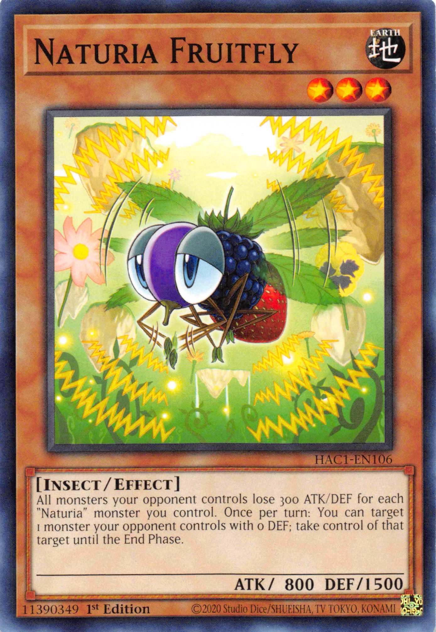 Naturia Fruitfly [HAC1-EN106] Common - Josh's Cards