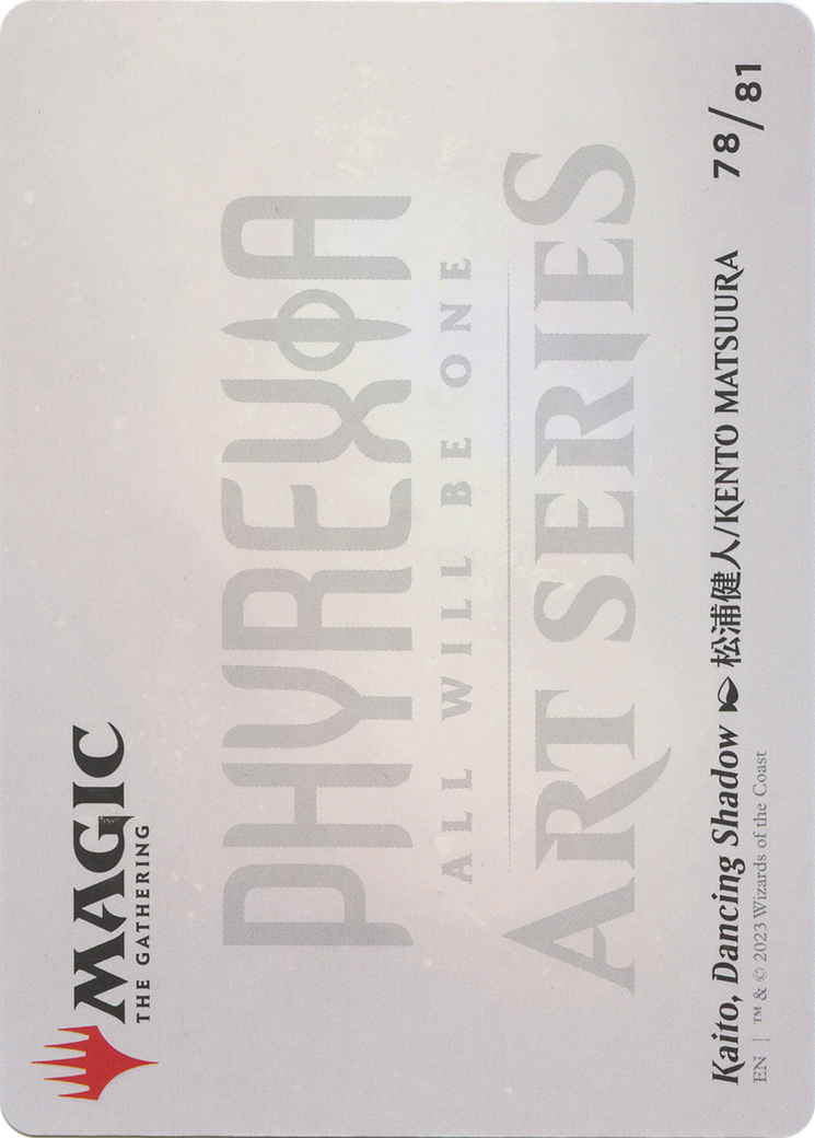 Kaito, Dancing Shadow // Kaito, Dancing Shadow (AONE-078) - Phyrexia: All Will Be One Art Series (Borderless) Foil