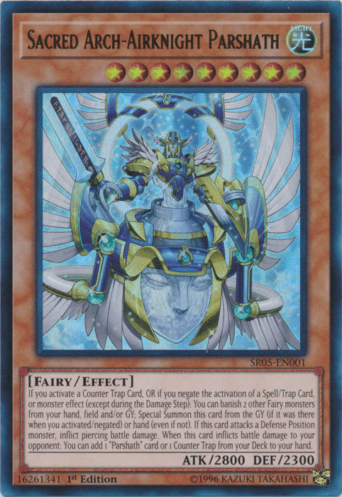 Sacred Arch-Airknight Parshath [SR05-EN001] Ultra Rare - Josh's Cards