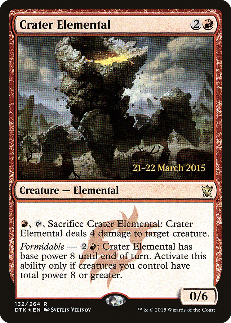 Crater Elemental (PRE-132S) - Dragons of Tarkir Promos Foil
