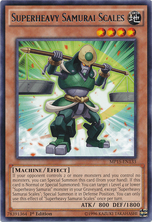 Superheavy Samurai Scales [MP15-EN133] Rare - Josh's Cards