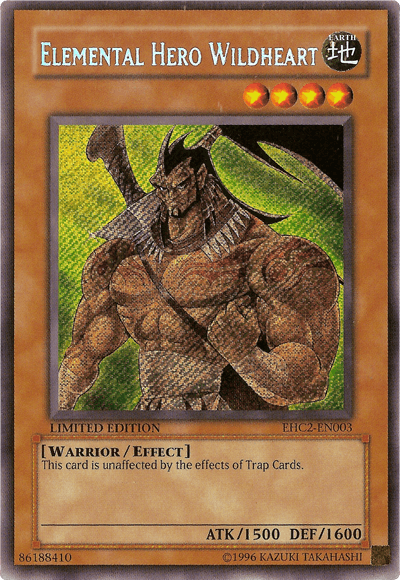 Elemental Hero Wildheart [EHC2-EN003] Secret Rare - Josh's Cards