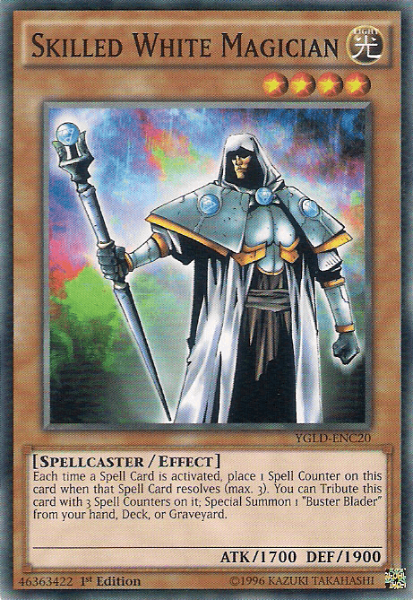 Skilled White Magician [YGLD-ENC20] Common - Josh's Cards