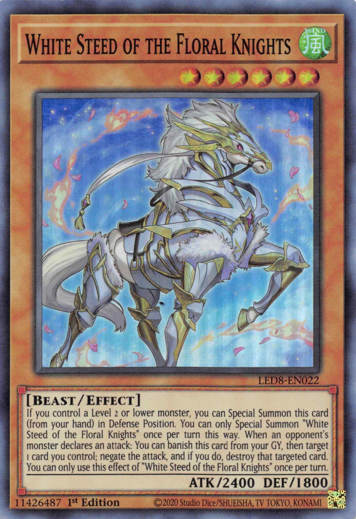 White Steed of the Floral Knights [LED8-EN022] Super Rare - Josh's Cards