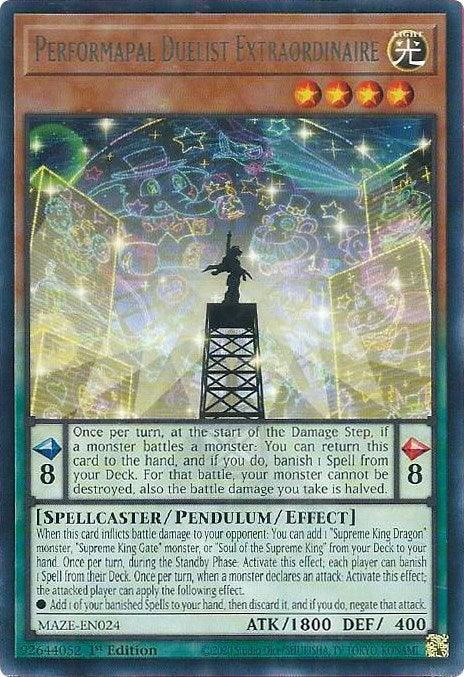 Performapal Duelist Extraordinaire [MAZE-EN024] Rare - Josh's Cards