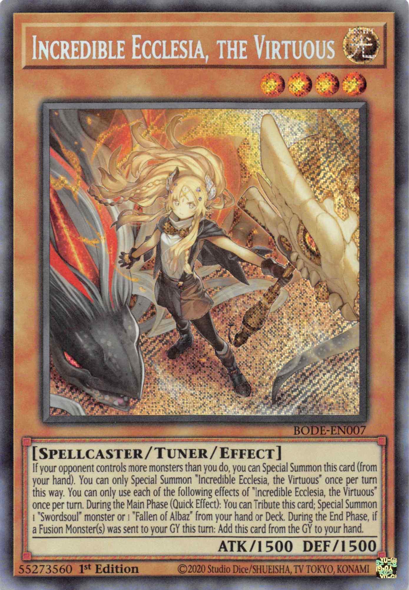 Incredible Ecclesia, the Virtuous [BODE-EN007] Secret Rare - Josh's Cards