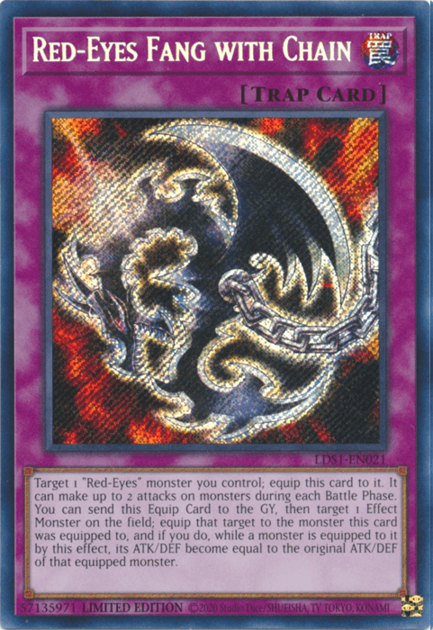 Red-Eyes Fang with Chain [LDS1-EN021] Secret Rare - Josh's Cards