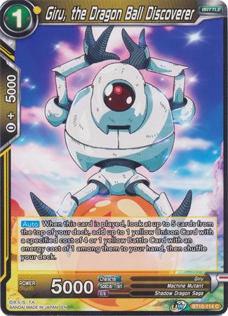 Giru, the Dragon Ball Discoverer (BT10-114) [Rise of the Unison Warrior] Parallel Foil