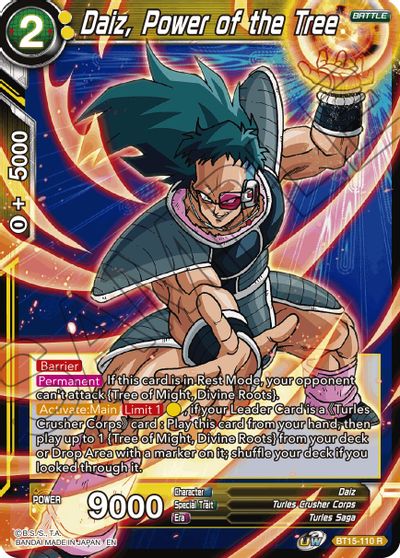 Daiz, Power of the Tree (BT15-110) [Saiyan Showdown] Parallel Foil