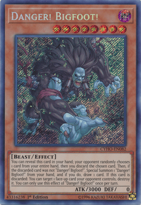 Danger! Bigfoot! [CYHO-EN082] Secret Rare - Josh's Cards