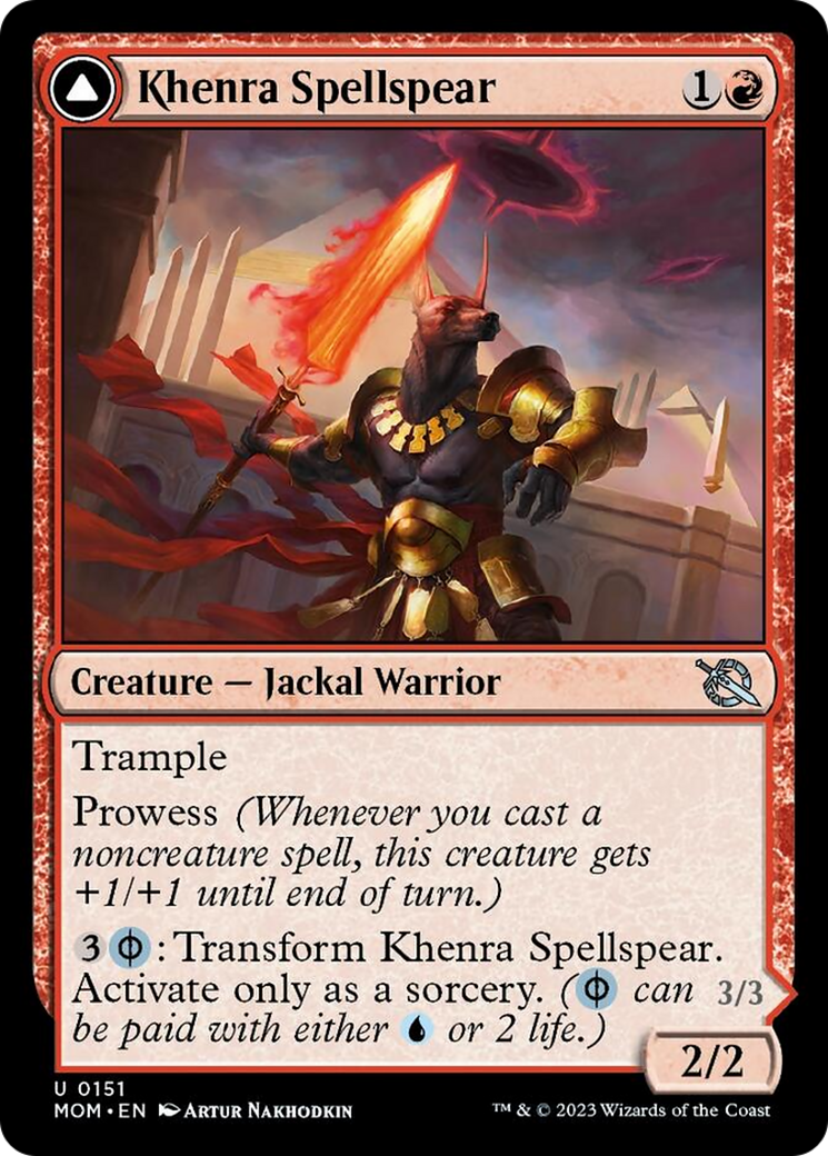 Khenra Spellspear // Gitaxian Spellstalker (MOM-151) - March of the Machine Foil