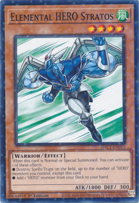 Elemental HERO Stratos (Duel Terminal) [HAC1-EN015] Common - Josh's Cards