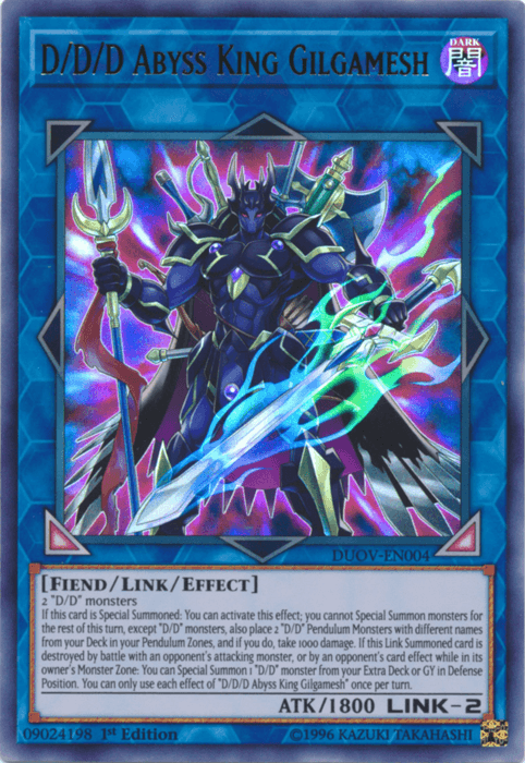 D/D/D Abyss King Gilgamesh [DUOV-EN004] Ultra Rare - Josh's Cards