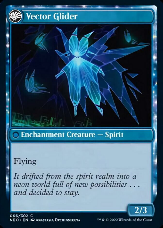 The Modern Age // Vector Glider (NEO-066) - Kamigawa: Neon Dynasty: (fandfc, enchantment)