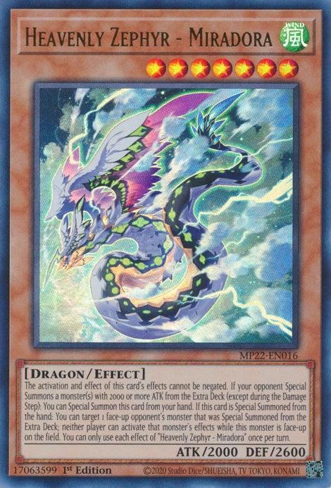 Heavenly Zephyr - Miradora [MP22-EN016] Ultra Rare - Josh's Cards