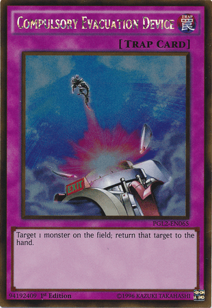 Compulsory Evacuation Device [PGL2-EN065] Gold Rare - Josh's Cards