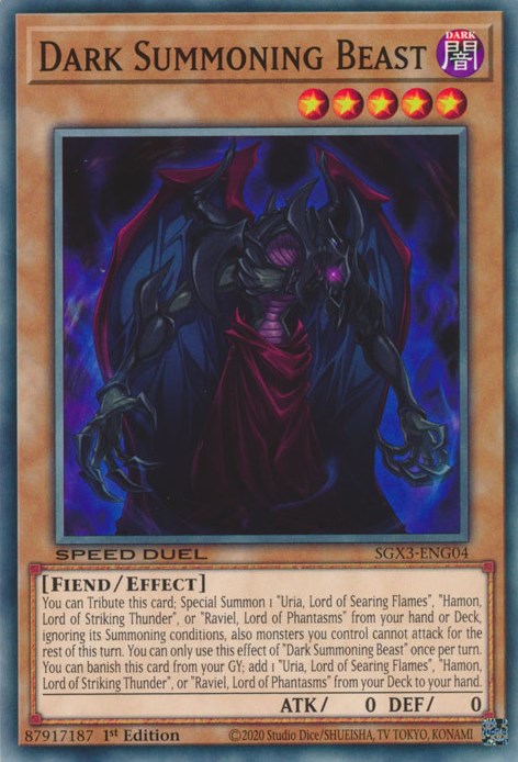 Dark Summoning Beast (SGX3-ENG04) - Speed Duel GX: Duelists of Shadows 1st Edition