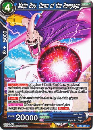 Majin Buu, Dawn of the Rampage (BT3-050) [Cross Worlds] Parallel Foil