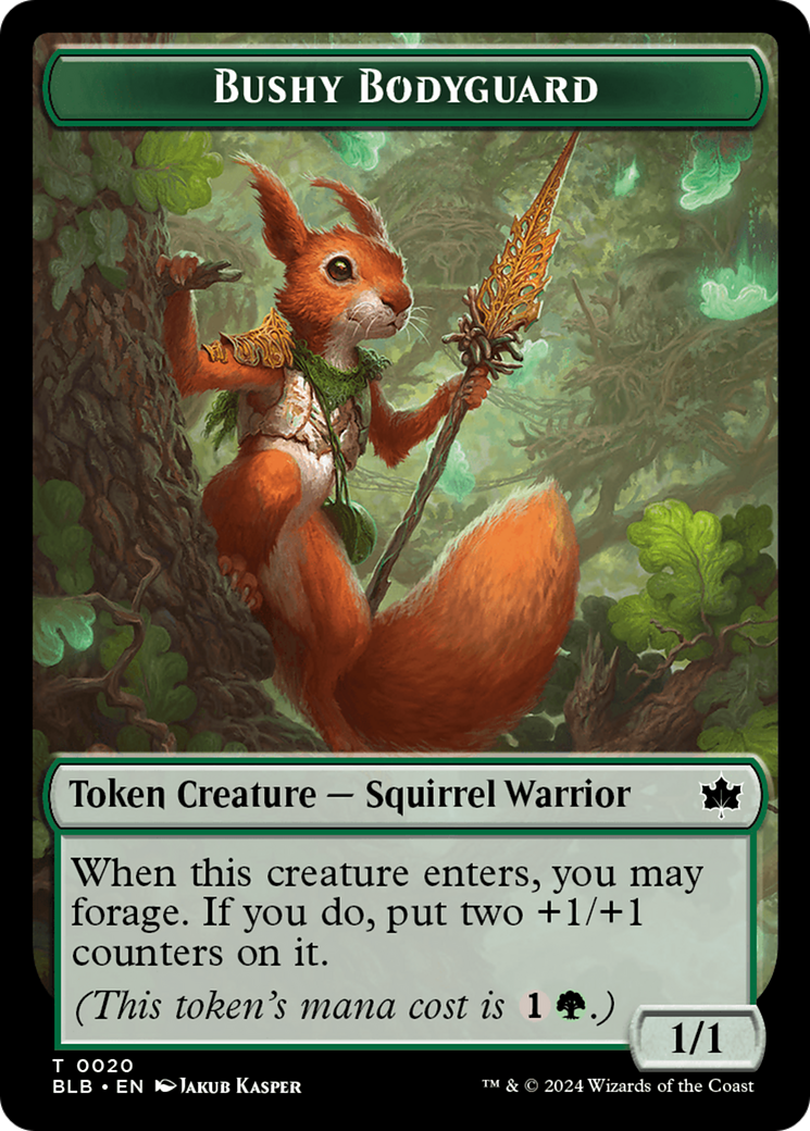 Bushy Bodyguard (BLB-020) - Bloomburrow Tokens