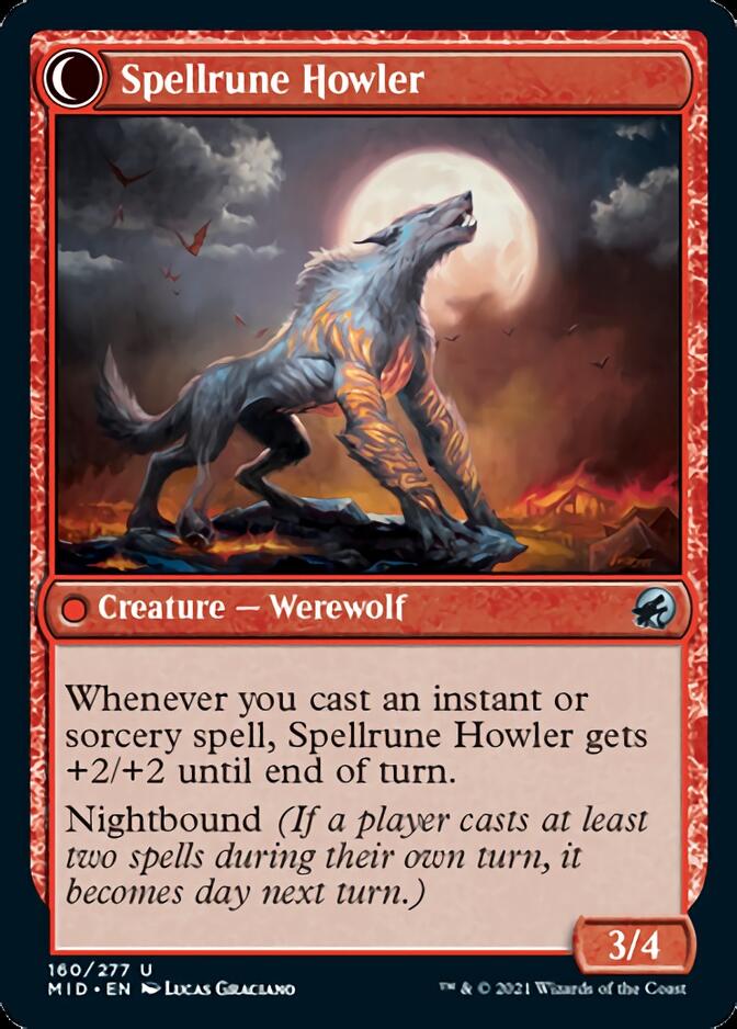 Spellrune Painter // Spellrune Howler (MID-160) - Innistrad: Midnight Hunt: (Double Faced Transform) Foil