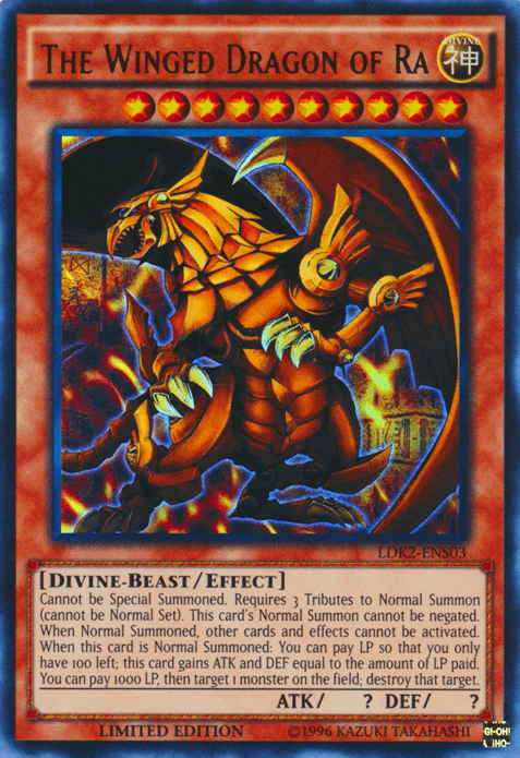 The Winged Dragon of Ra [LDK2-ENS03] Ultra Rare - Josh's Cards