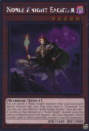 Noble Knight Eachtar [NKRT-EN011] Platinum Rare - Josh's Cards