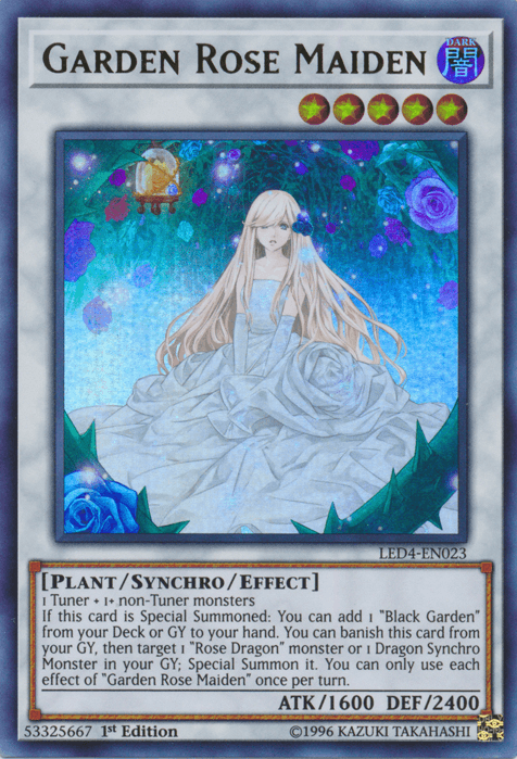 Garden Rose Maiden [LED4-EN023] Ultra Rare - Josh's Cards