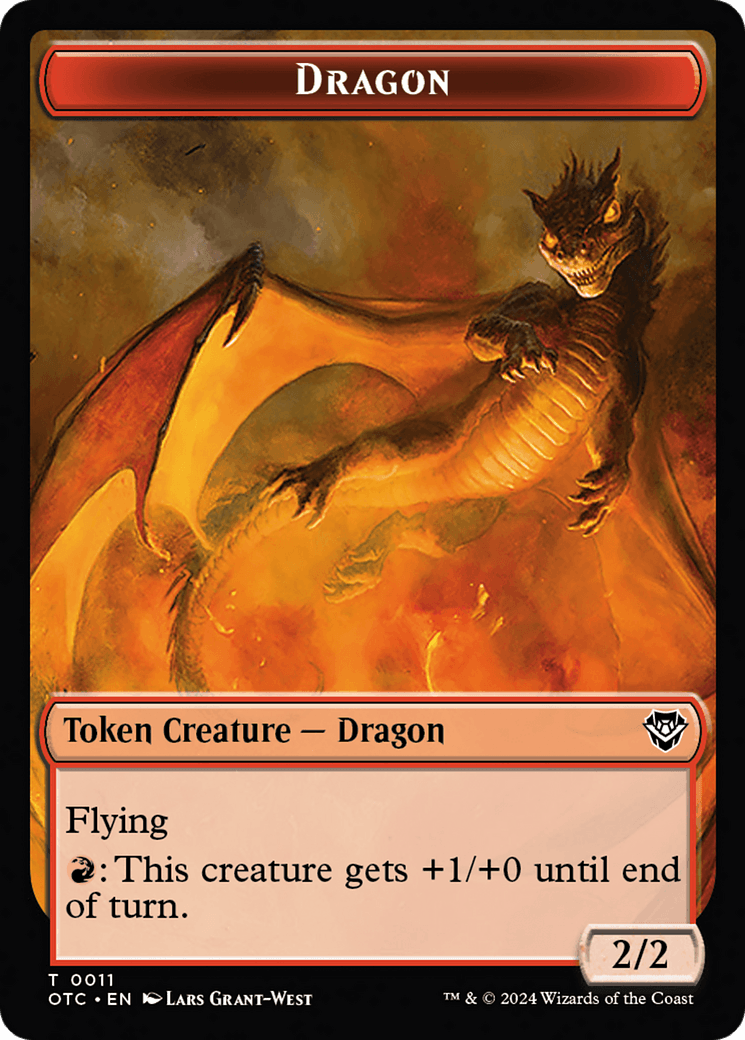 Dragon Egg // Dragon Double-Sided Token [Outlaws of Thunder Junction Commander Tokens] - Josh's Cards