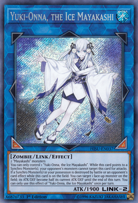 Yuki-Onna, the Ice Mayakashi [HISU-EN037] Secret Rare - Josh's Cards