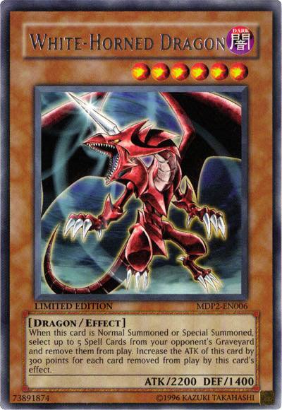 White-Horned Dragon [MDP2-EN006] Rare - Josh's Cards