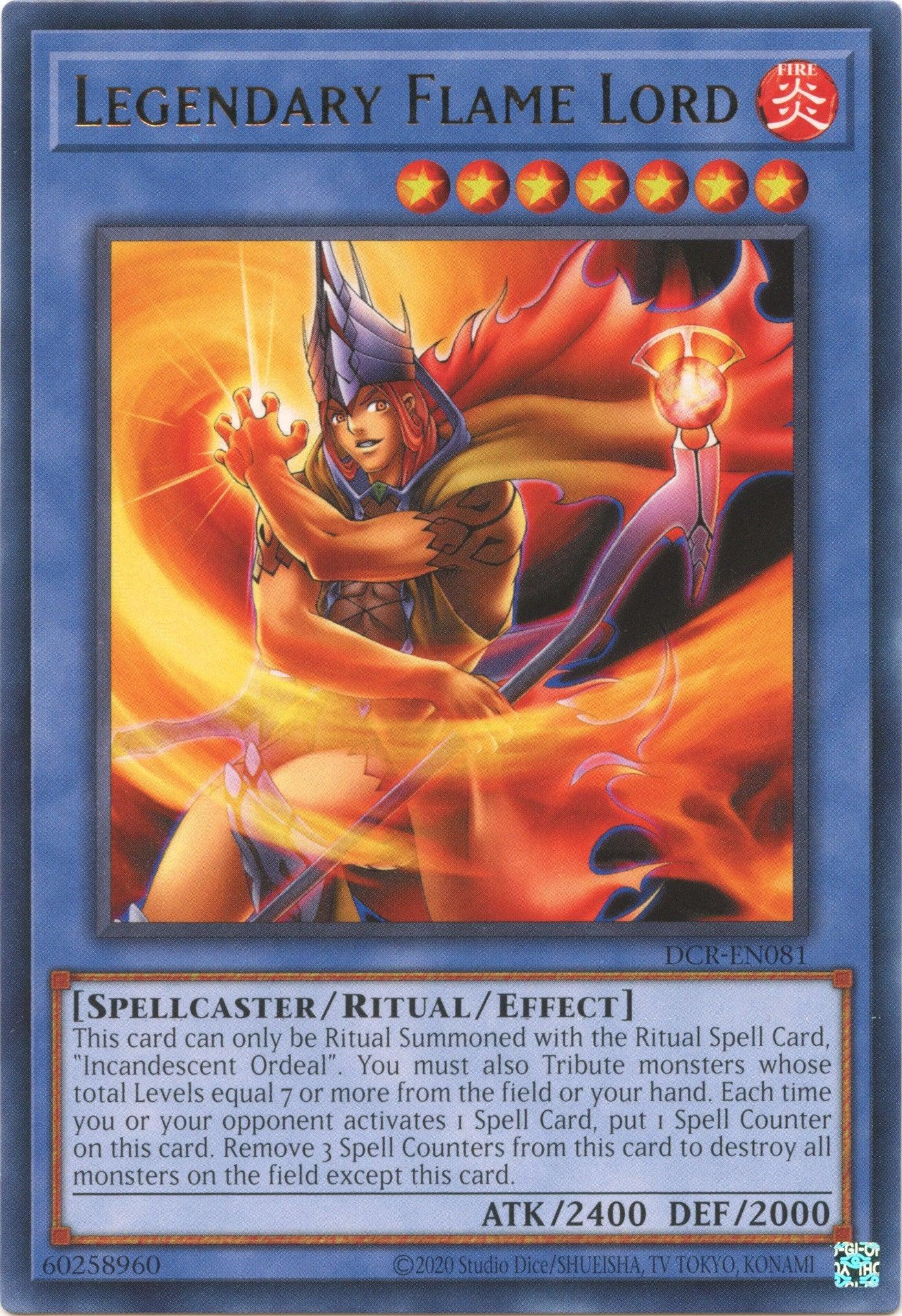 Legendary Flame Lord (25th Anniversary) [DCR-EN081] Rare - Josh's Cards