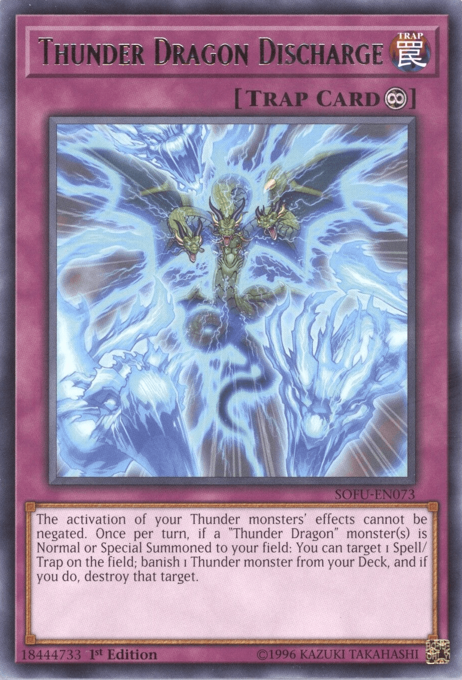 Thunder Dragon Discharge [SOFU-EN073] Rare - Josh's Cards