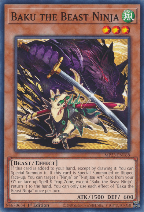 Baku the Beast Ninja [MP23-EN168] Common - Josh's Cards