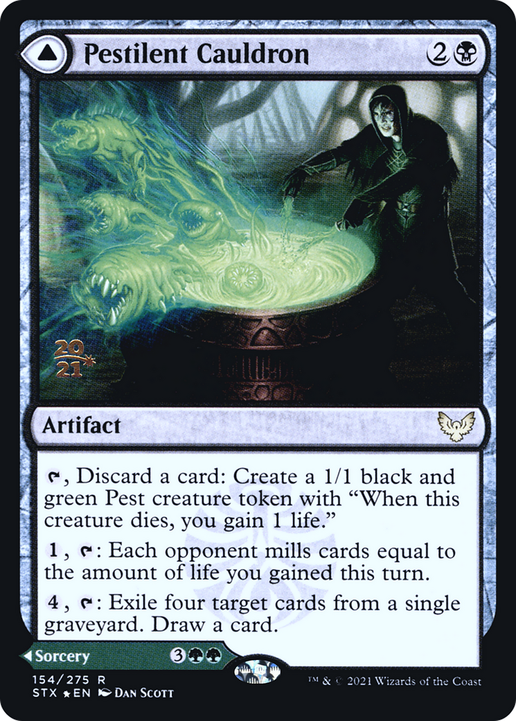 Pestilent Cauldron // Restorative Burst (PRE-154S) - Strixhaven: School of Mages Promos Foil