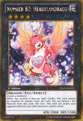 Number 82: Heartlandraco [PGLD-EN025] Gold Secret Rare - Josh's Cards