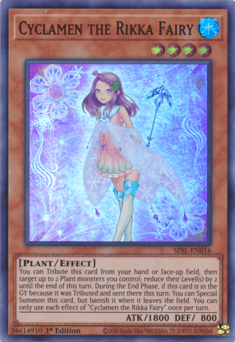 Cyclamen the Rikka Fairy [SESL-EN016] Super Rare - Josh's Cards