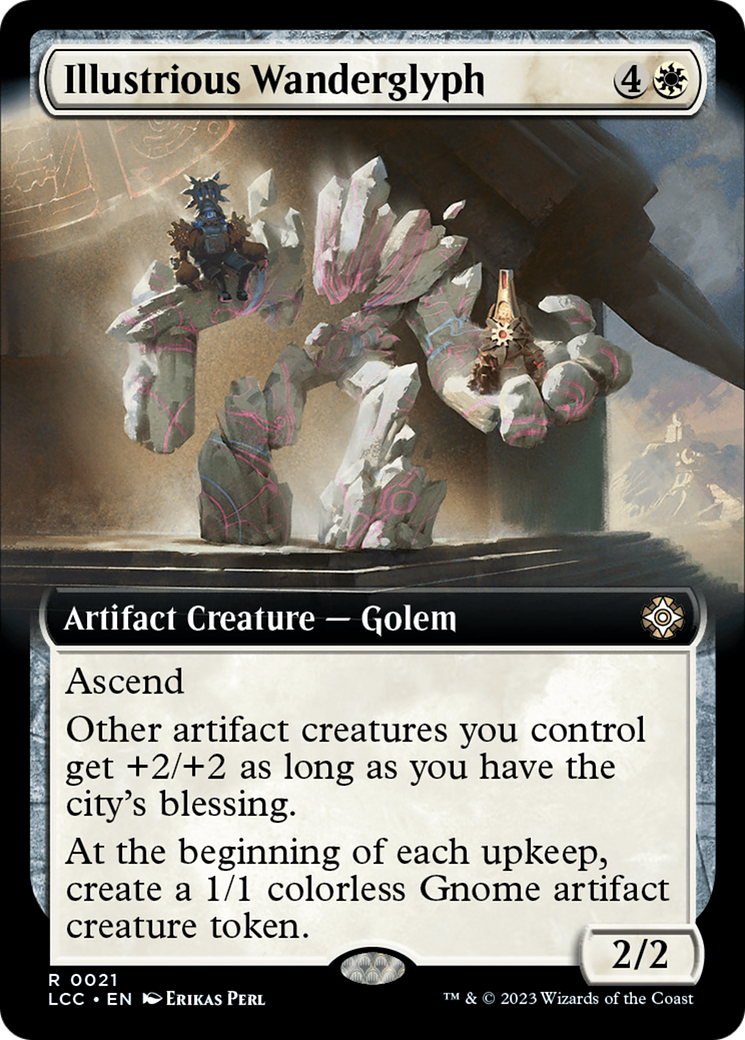 Illustrious Wanderglyph (LCC-021) - The Lost Caverns of Ixalan Commander: (Extended Art) Foil