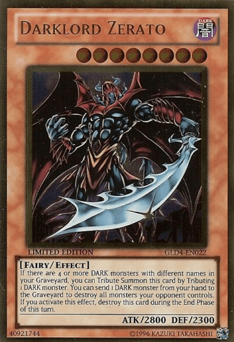 Darklord Zerato [GLD4-EN022] Gold Rare - Josh's Cards