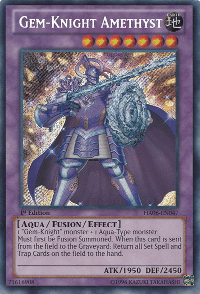 Gem-Knight Amethyst [HA06-EN047] Secret Rare - Josh's Cards