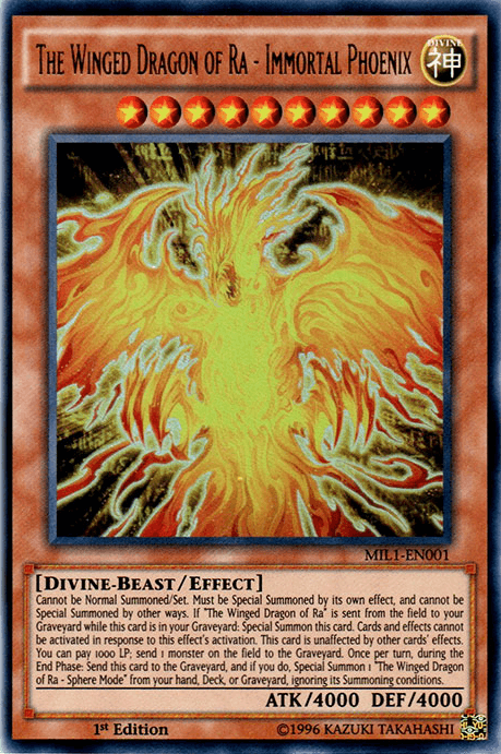 The Winged Dragon of Ra - Immortal Phoenix [MIL1-EN001] Ultra Rare - Josh's Cards