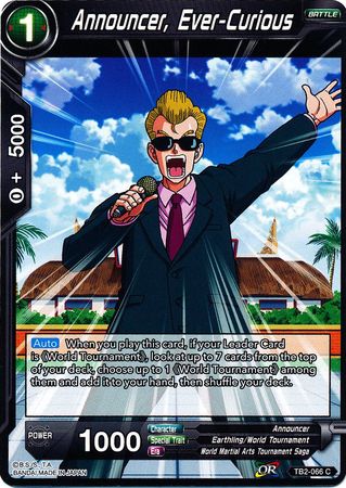 Announcer, Ever-Curious (TB2-066) [World Martial Arts Tournament] Parallel Foil