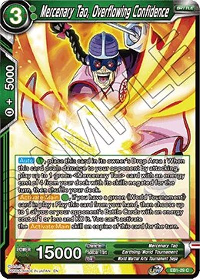 Mercenary Tao, Overflowing Confidence (EB1-29) [Battle Evolution Booster] Parallel Foil