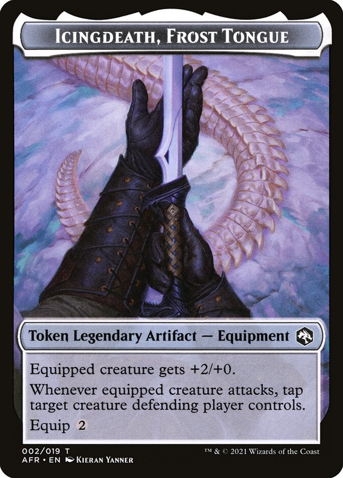 Spider // Icingdeath, Frost Tongue Double-Sided Token [Dungeons & Dragons: Adventures in the Forgotten Realms Tokens] Foil