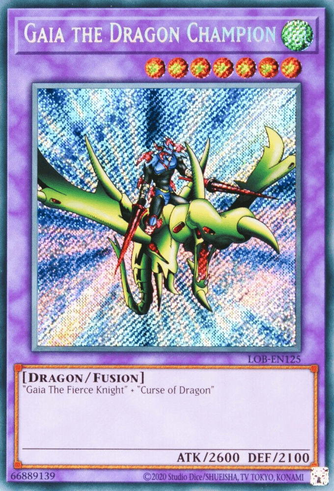 Gaia the Dragon Champion (25th Anniversary) [LOB-EN125] Secret Rare - Josh's Cards